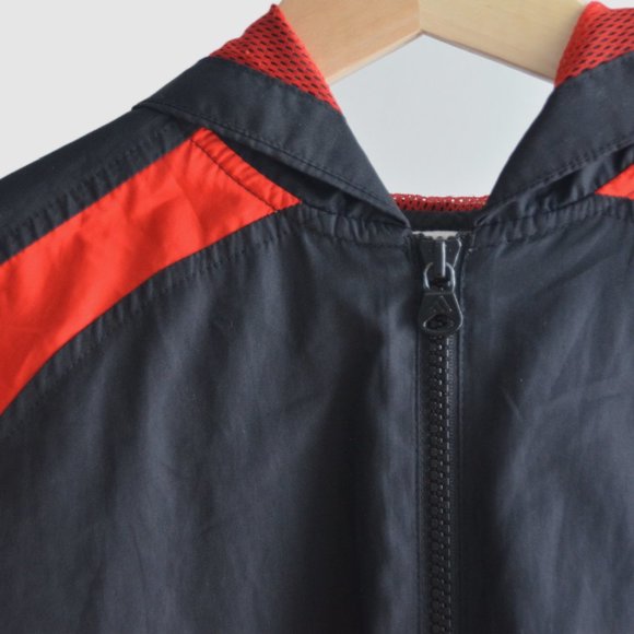 Vintage Adidas Tracksuit Nylon Jacket – Red & Black, Size S, Retro Sportswear - Picture 2 of 3